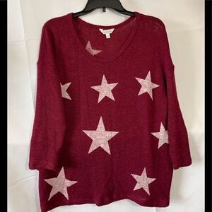 Charming Charlie Star Sweater 3/4 Sleeves #206